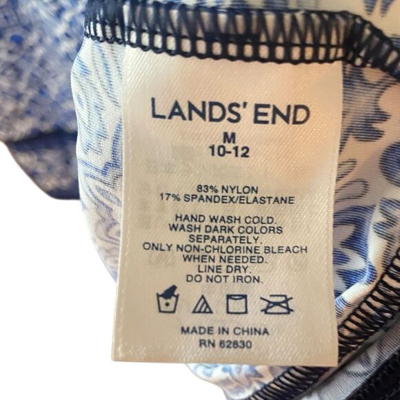 Lands’ End Sz M 10/12 Casual
Summer Blue White Pattern Shift Dress - Picture 3 of 6